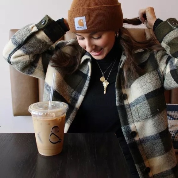 Madewell Shirt-Jacket Belrose Shacket Fuzzy Check Fall Maran Plaid XXS EUC - Picture 13 of 14